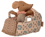 MAILEG - Couffin, Bébé Souris - Rose