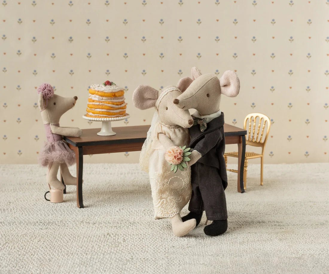 MAILEG - Couple De Souris Mariés Dans Son Joli Coffret, Maman & Papa