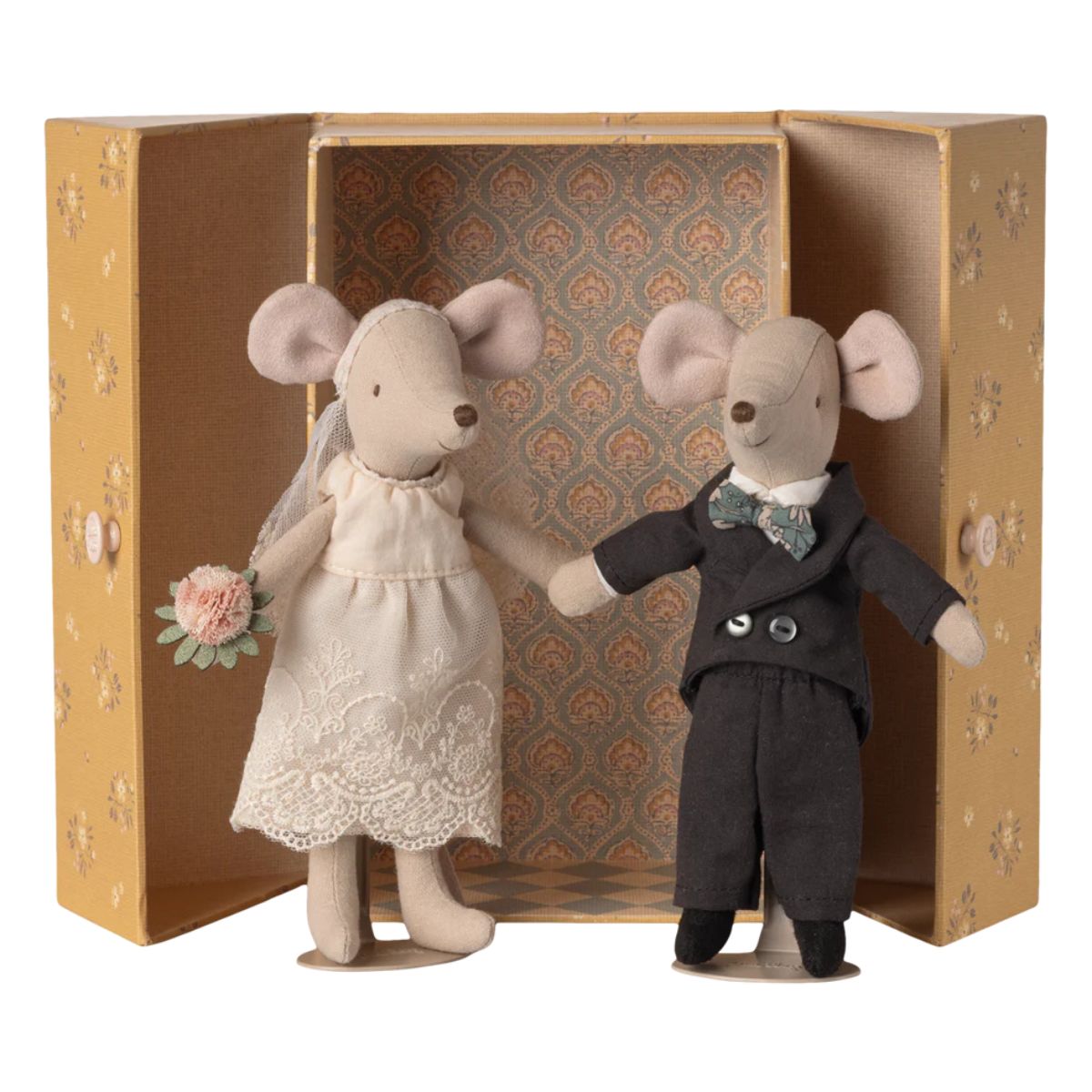 MAILEG - Couple De Souris Mariés Dans Son Joli Coffret, Maman & Papa