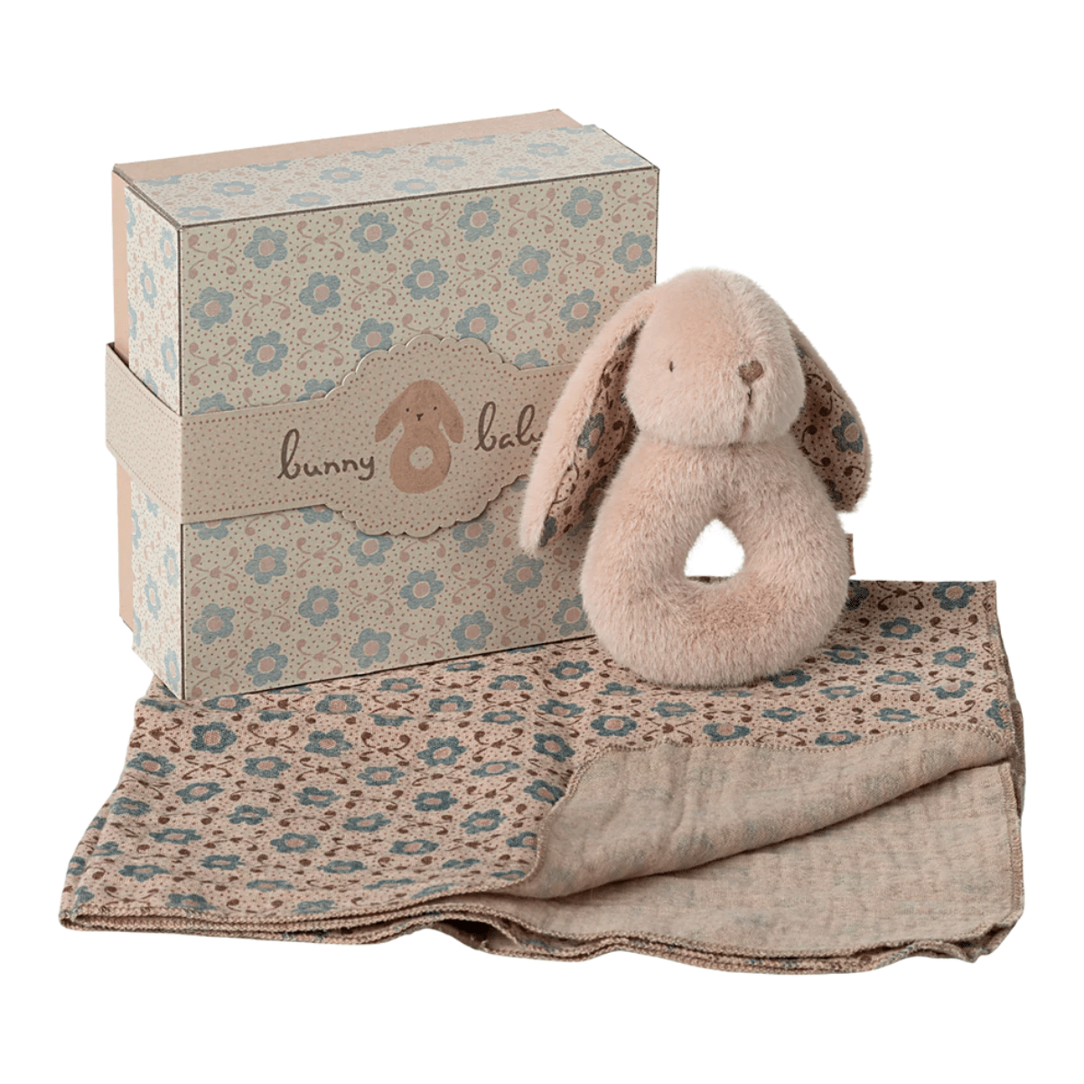 MAILEG - Ensemble Hochet Lapin - Poudre