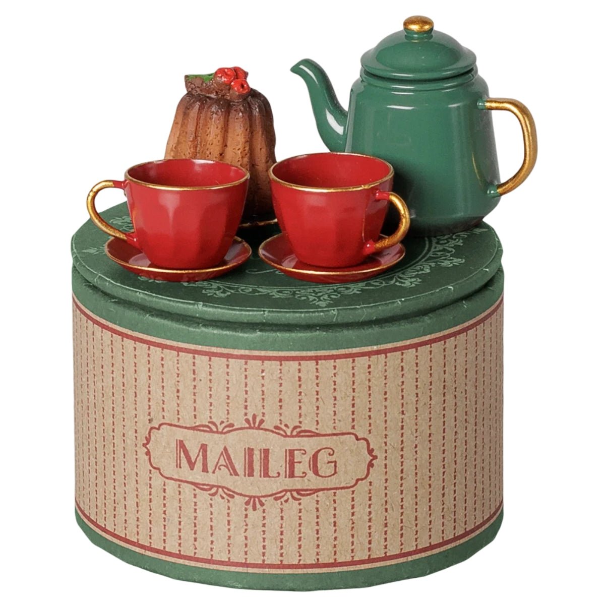 MAILEG-Goûter De Noël, Pour Souris Maileg - Rouge/Vert