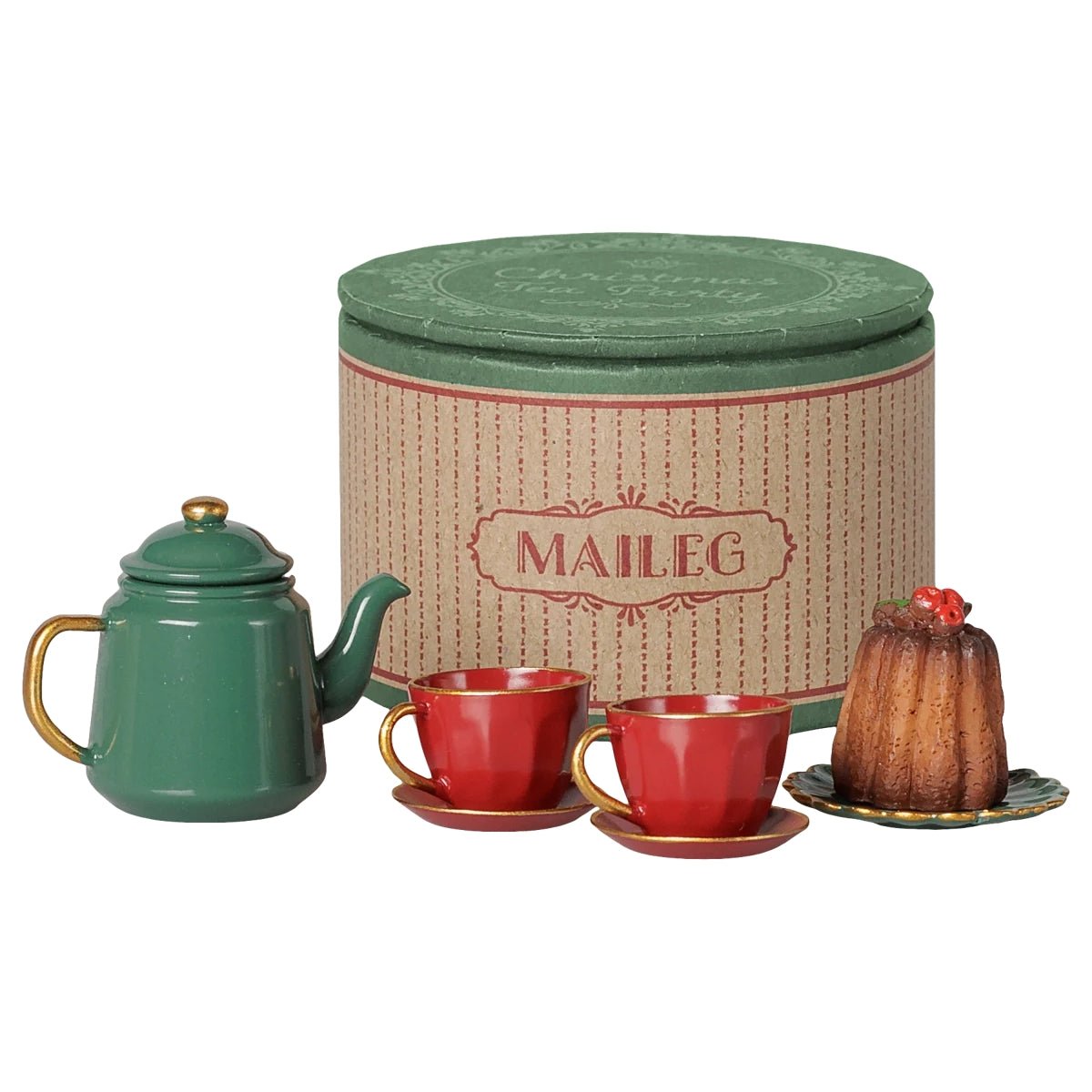 MAILEG-Goûter De Noël, Pour Souris Maileg - Rouge/Vert