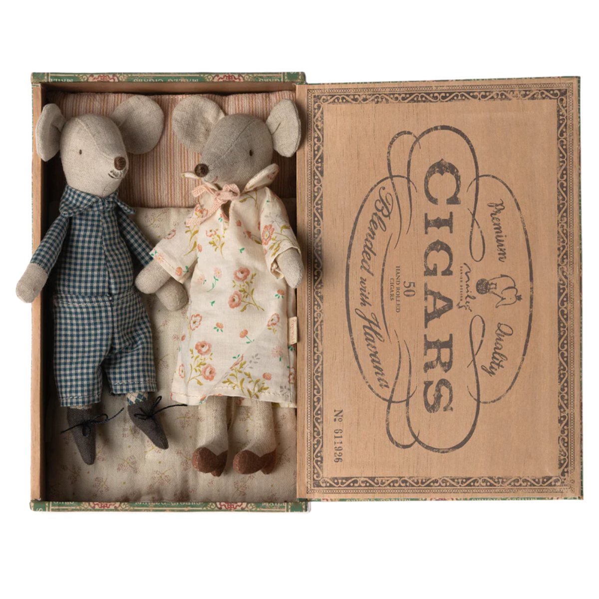 MAILEG - Grand - Mère & Grand - Père Souris Et Leur Boîte