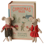MAILEG-Jumeaux Souris De Noël, Petite Sœur Et Petit Frère Dans Leur Coffret Livre