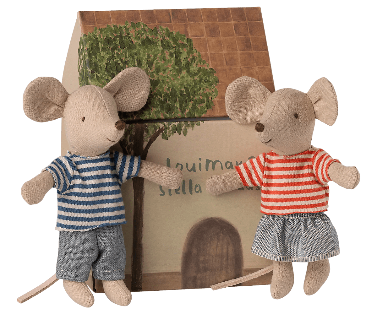 MAILEG - Louimax Et Stella, Petit Frère Et Petite Sœur Souris