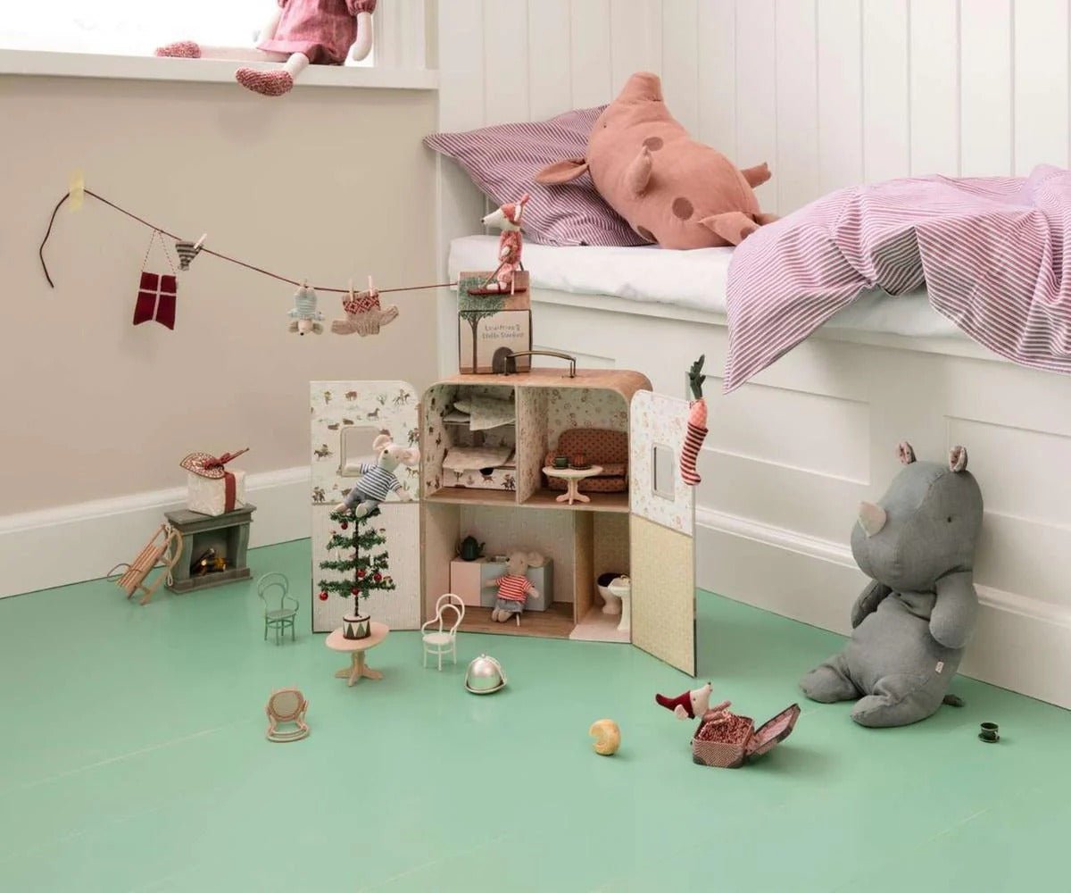 MAILEG - Maison Suitcasa, Petite Sœur Et Petit Frère Souris