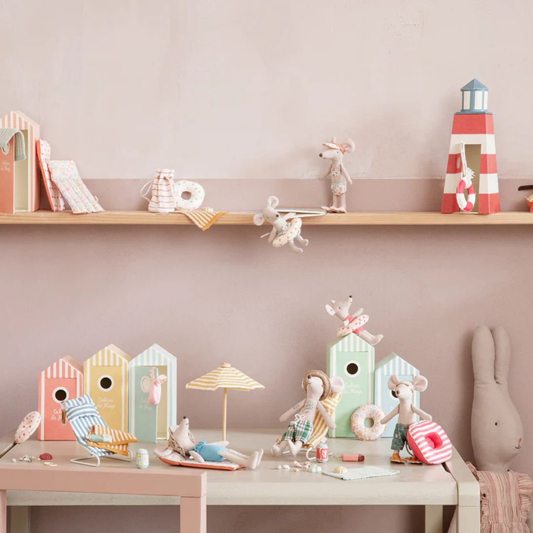 MAILEG - Matelas de Plage, Pour Souris Maileg - Pois Rouges