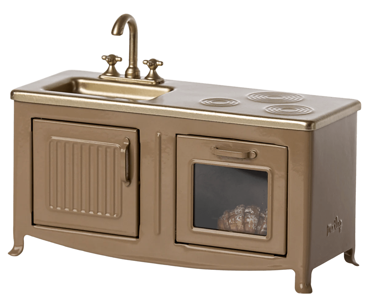 MAILEG - Meuble de Cuisine Pour Souris Maileg - Marron Clair