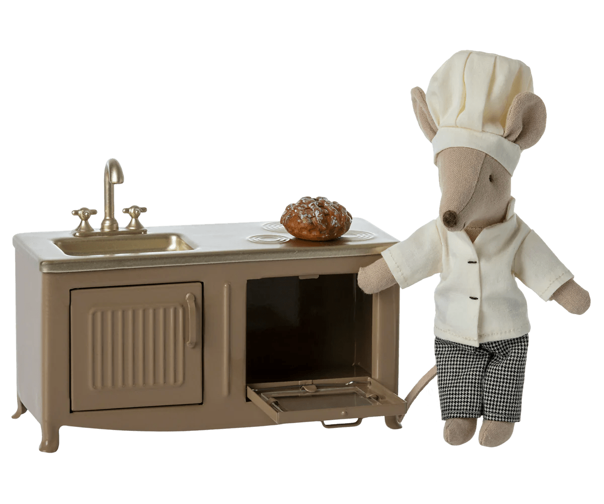MAILEG - Meuble de Cuisine Pour Souris Maileg - Marron Clair