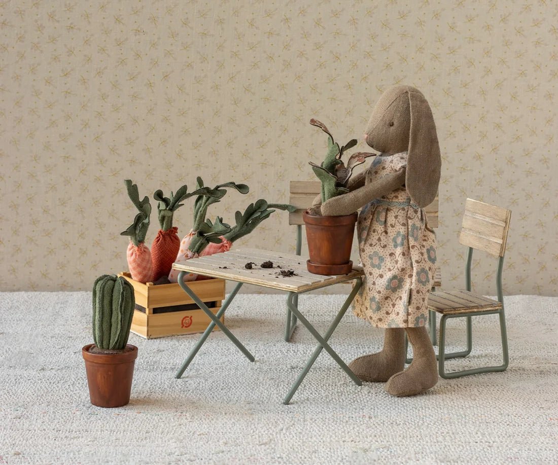 MAILEG-Mobilier De Jardin - Ensemble Table, Chaise Et Banc