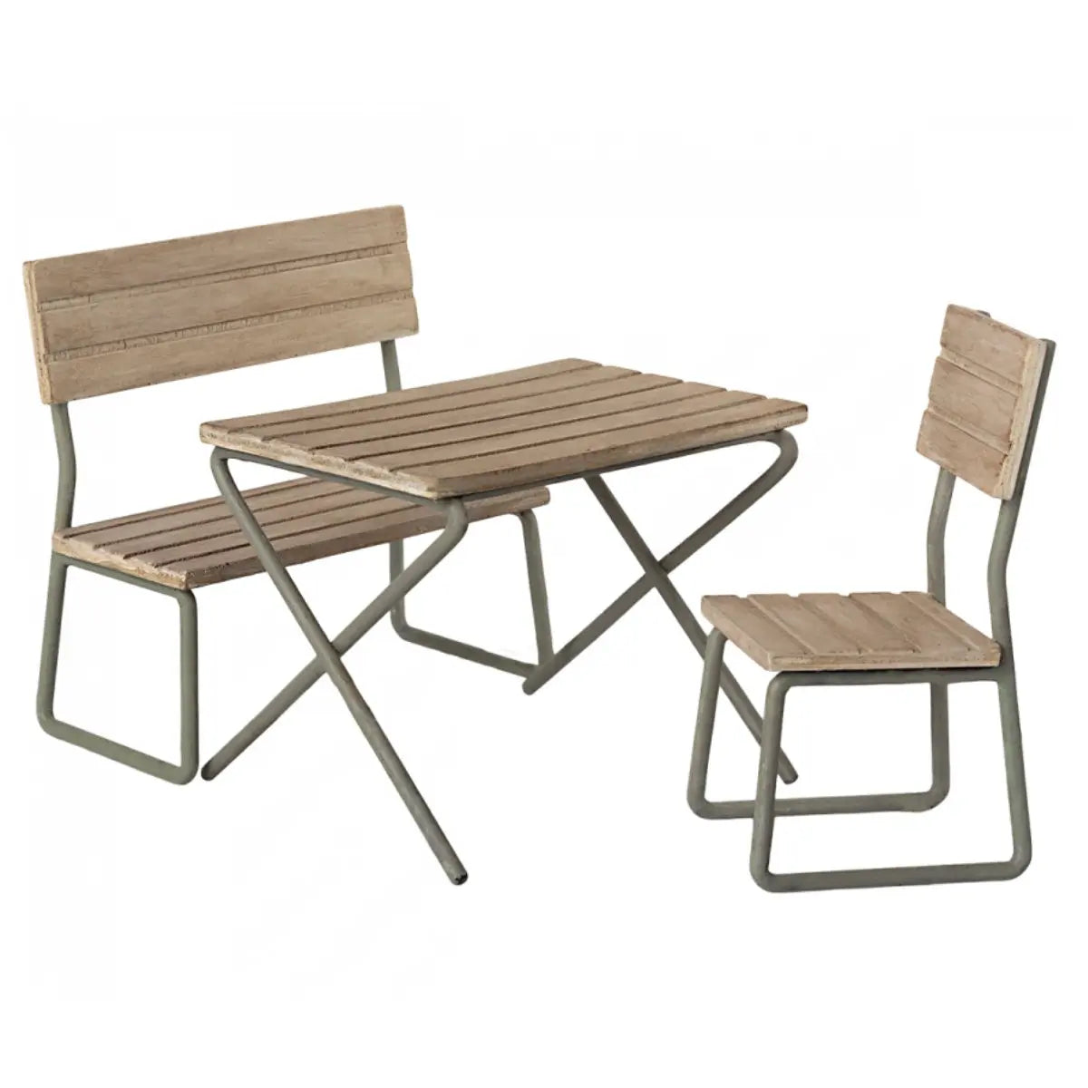 MAILEG - Mobilier De Jardin - Ensemble Table, Chaise Et Banc