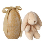 MAILEG - Œuf De Pâques & Peluche Lapin Jaune Crème, Mini