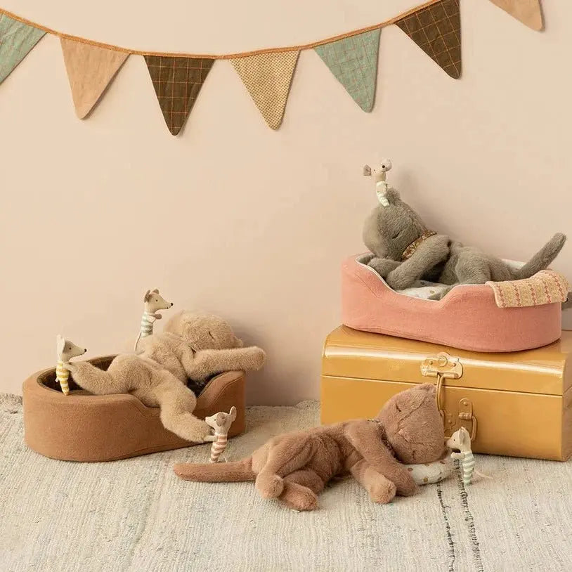 MAILEG - Panier Douillet, Medium - Corail