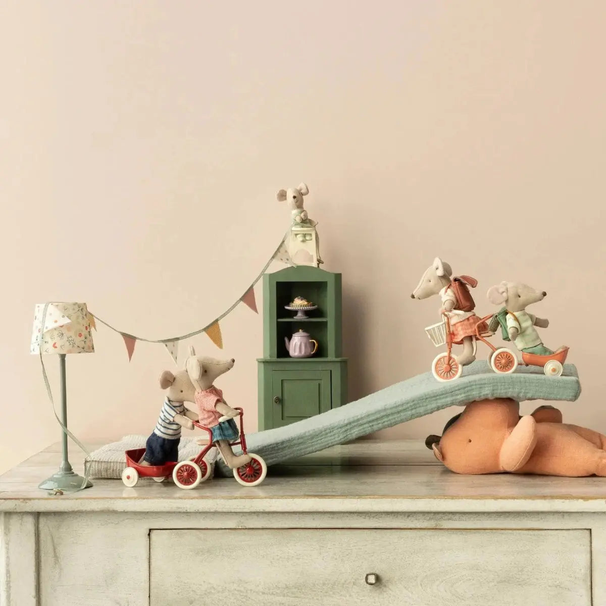 MAILEG - Panier Tricycle, Souris