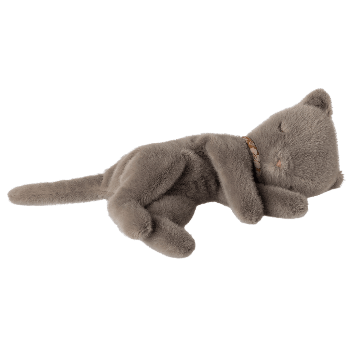 MAILEG - Peluche Chaton Endormi, Petit - Gris