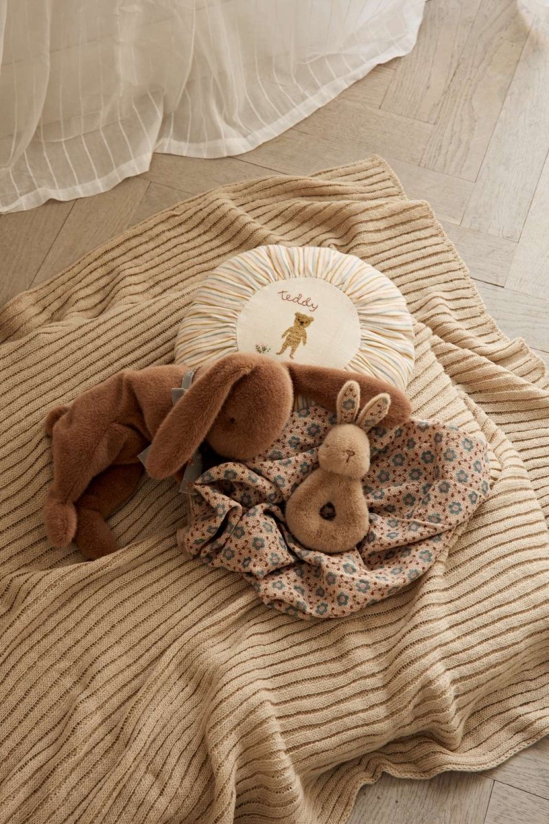 MAILEG - Peluche Lapin Endormi, Petit - Brun Doux