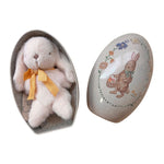 MAILEG - Peluche Lapin, Mini - Crème Avec Œuf de Pâques Grande Taille