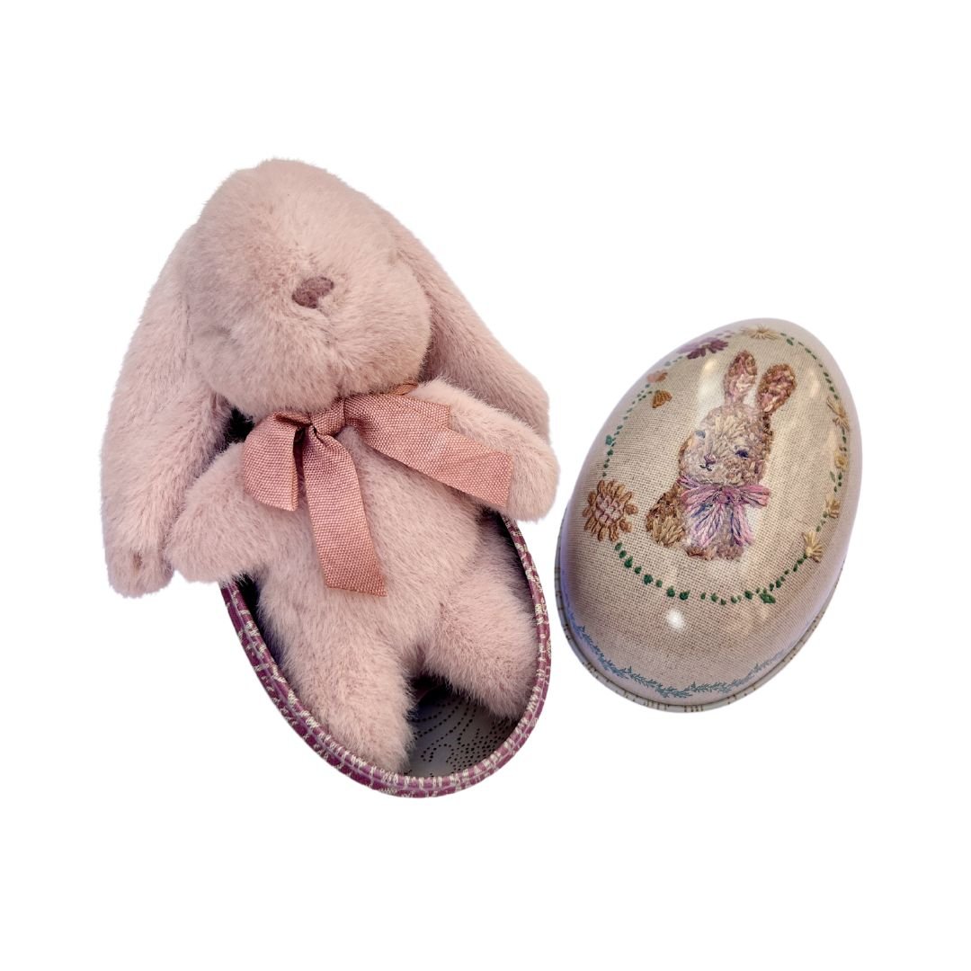 MAILEG - Peluche Lapin, Mini - Poudre Avec Œuf De Pâques Petit Taille