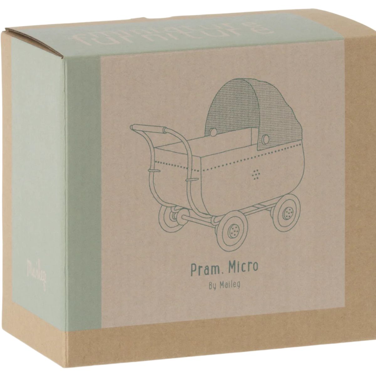 MAILEG - Poussette Micro Pour Souris Maileg - Bleue