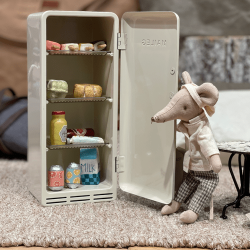 MAILEG - Réfrigérateur Miniature Pour Souris Maileg - Blanc Cassé