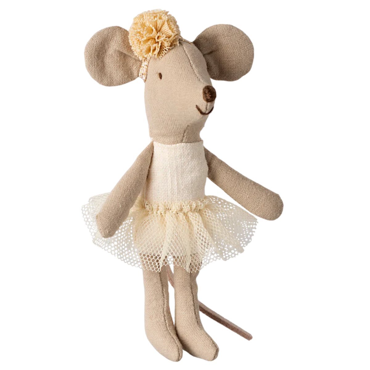 MAILEG-Souris Ballerine, Petite Sœur - Blanc Cassé