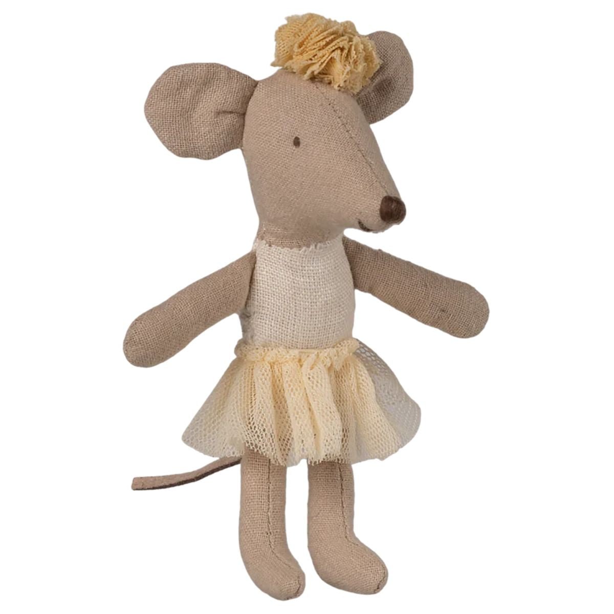 MAILEG - Souris Ballerine, Petite Sœur - Blanc Cassé