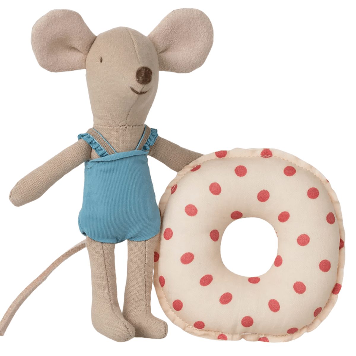 MAILEG - Souris De Plage Avec Flotteur, Petite Soeur - Point Rouge