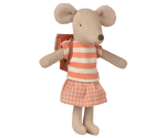 MAILEG - Souris Tricycle, Grande Sœur - Corail