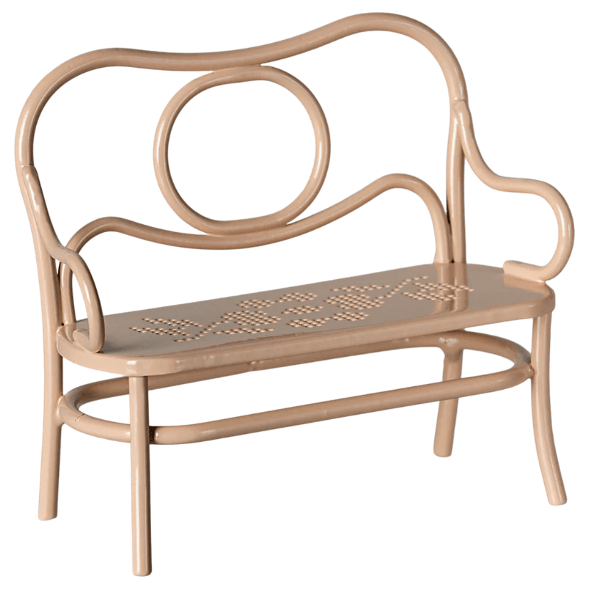 MAILEG - Table à Café et Banc, Souris, Grande - Rose Pâle