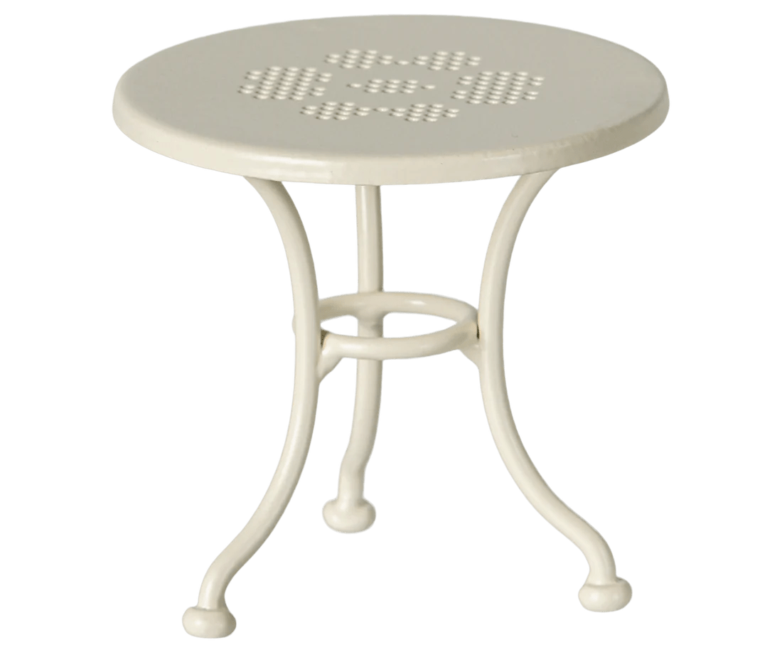 MAILEG - Table, Banc & Chaise, Souris, Petite - Blanc cassé