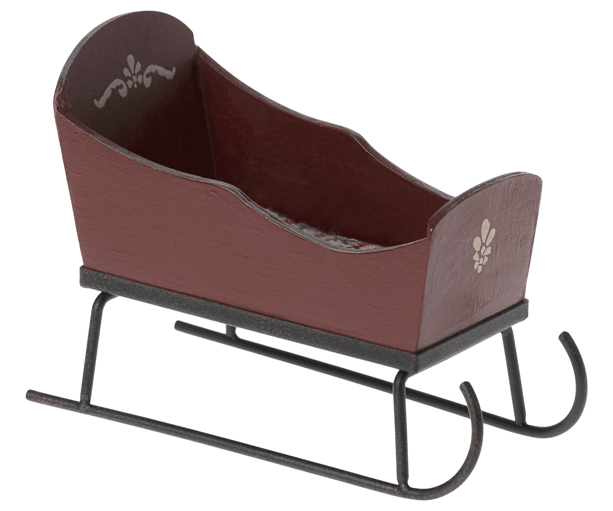 MAILEG - Traineau, Pour Souris Maileg - Rouge