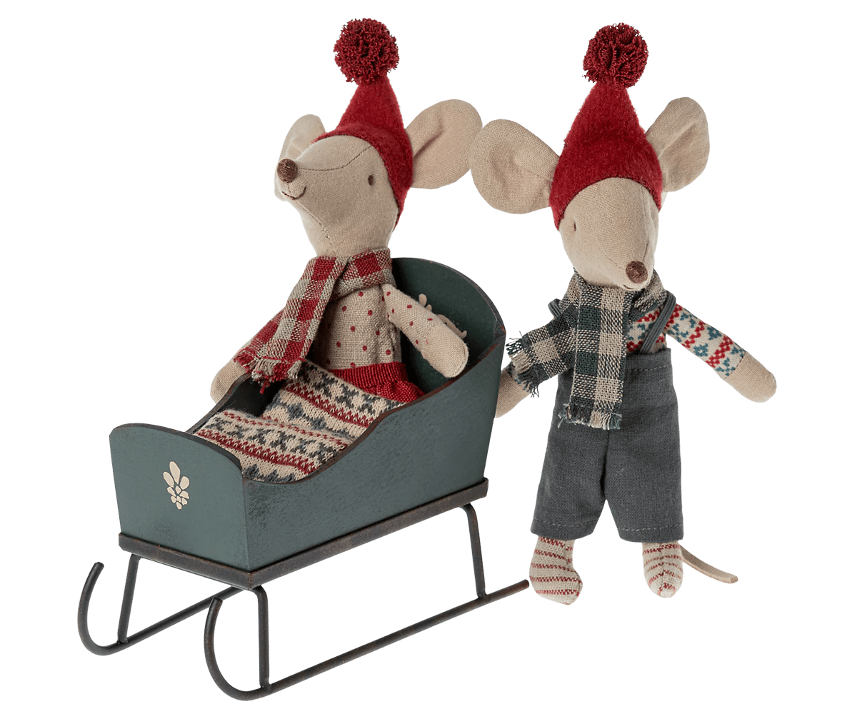 MAILEG - Traineau, Pour Souris Maileg - Vert