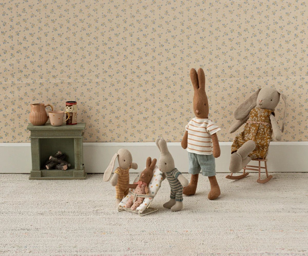 MAILEG - Transat Bébé Souris, My - Pois Multicolores