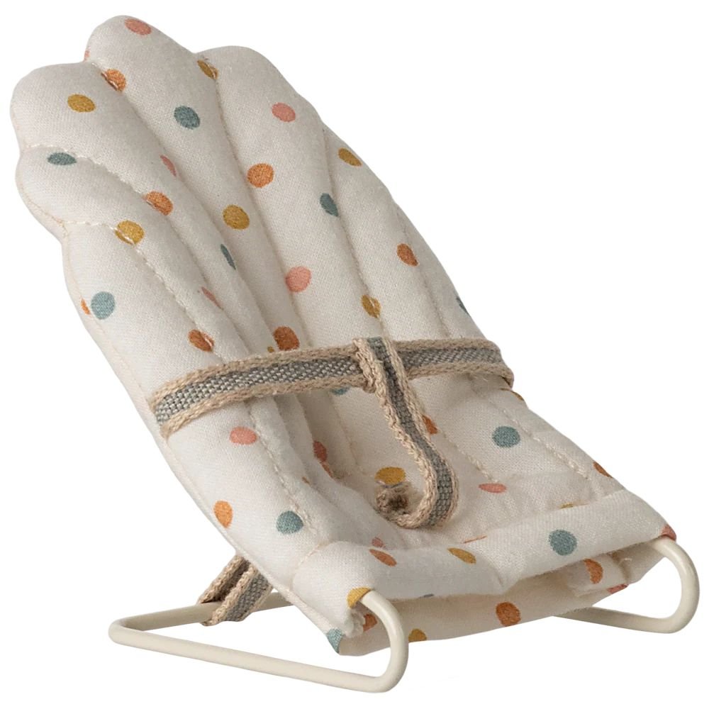 MAILEG - Transat Bébé Souris, My - Pois Multicolores