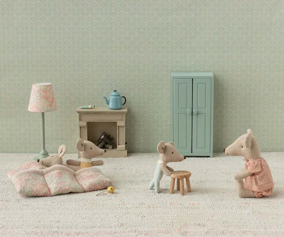 MAILEG - Triplés, Bébés Souris Dans Leur Boîte Assortie - Vichy