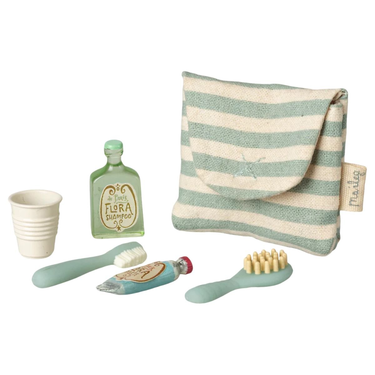 MAILEG - Trousse De Toilettes, Pour Souris Maileg - Rayé Bleu