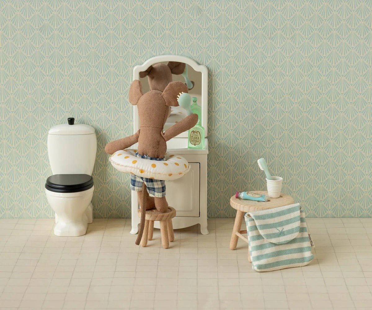 MAILEG - Trousse De Toilettes, Pour Souris Maileg - Rayé Bleu