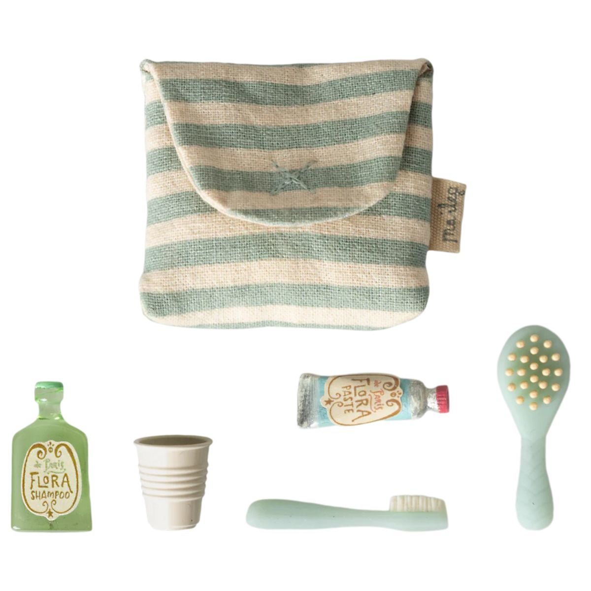 MAILEG - Trousse De Toilettes, Pour Souris Maileg - Rayé Bleu
