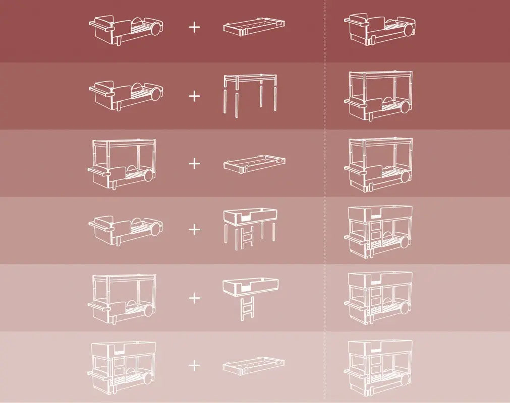 Lit Baldaquin Montessori DISCOVERY avec Tiroir (Coloris au choix) MATHY BY BOLS
