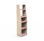 MATHY BY BOLS - Étagère Une Colonne Avec Deux Rehausses Bas ASYMETRY