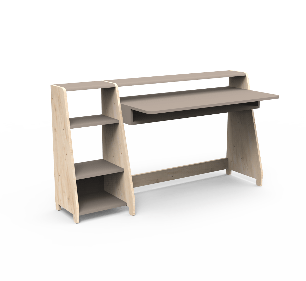 MATHY BY BOLS - Grand Bureau Avec Une Colonne Étagère ASYMETRY