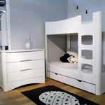 MATHY BY BOLS - Lit Superposé 162 Indissociable FUSION Profiles Blanc 90 x 190cm