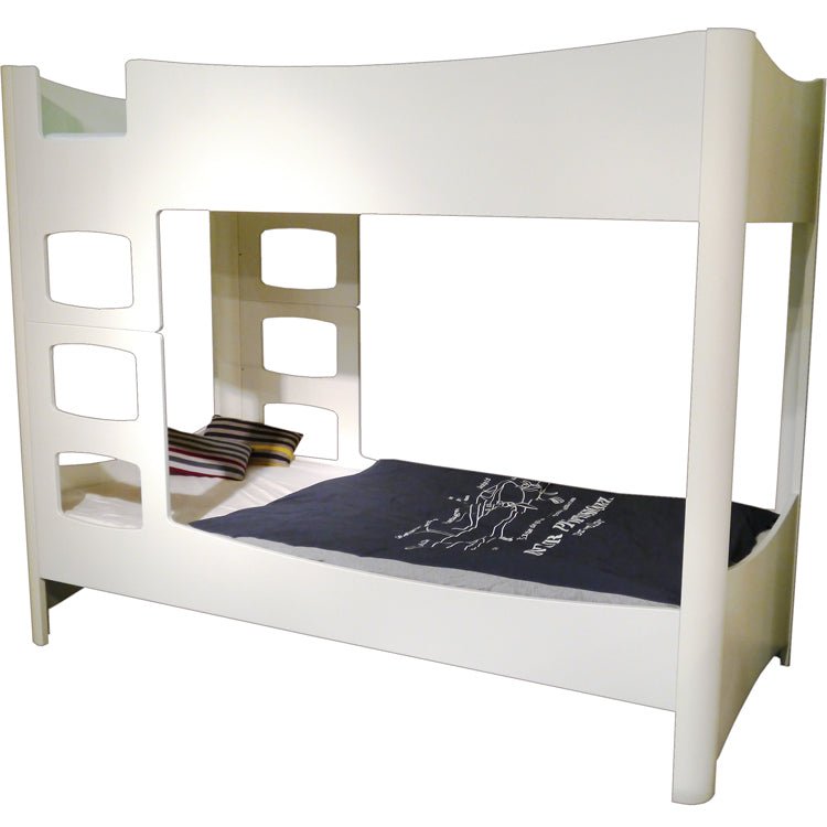 MATHY BY BOLS - Lit Superposé 162 Indissociable FUSION Profiles Blanc 90 x 190cm