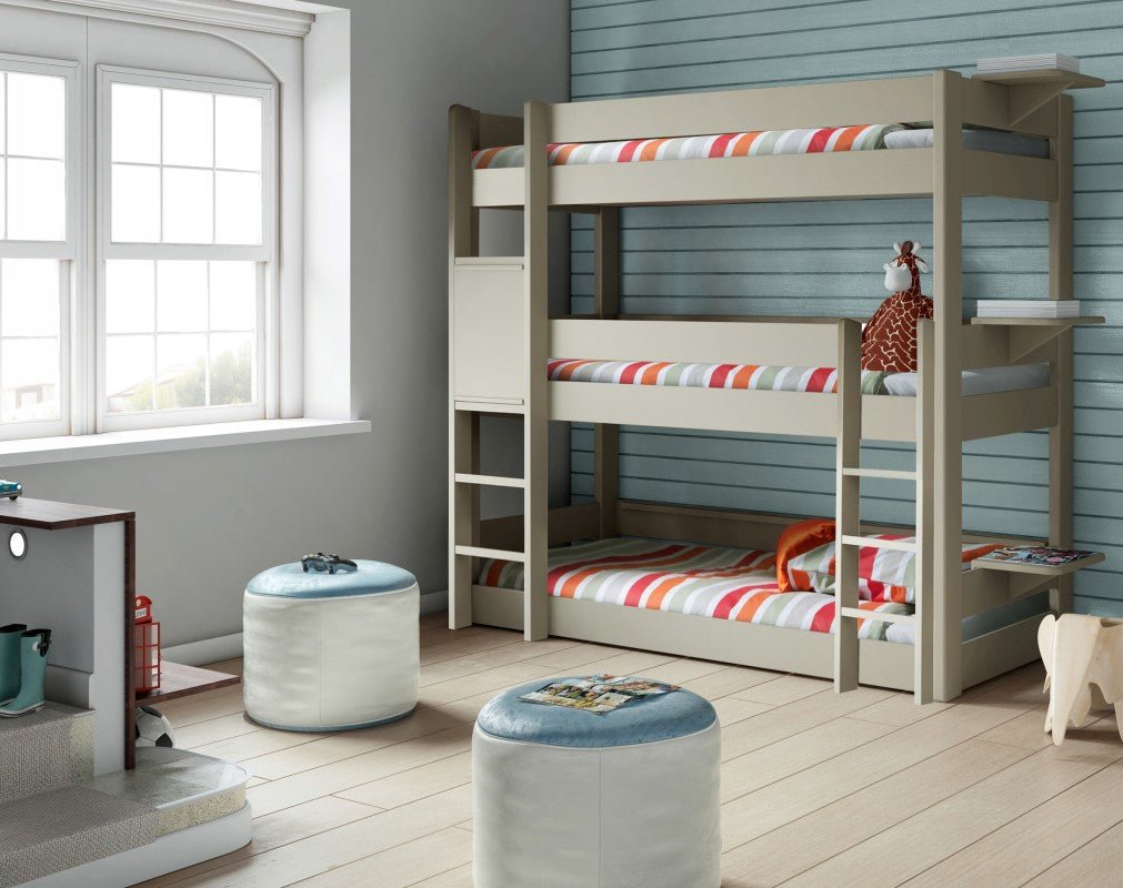 MATHY BY BOLS - Lit Superposé DOMINIQUE Triple 196 Indissociable 90 x 200 cm