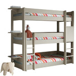 MATHY BY BOLS - Lit Superposé DOMINIQUE Triple 196 Indissociable 90 x 200 cm