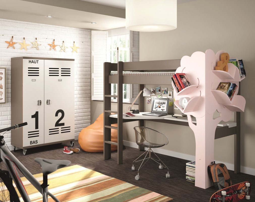 MATHY BY BOLS - Lit Surélevé Dominique 172 Indissociable 90 x 200 cm