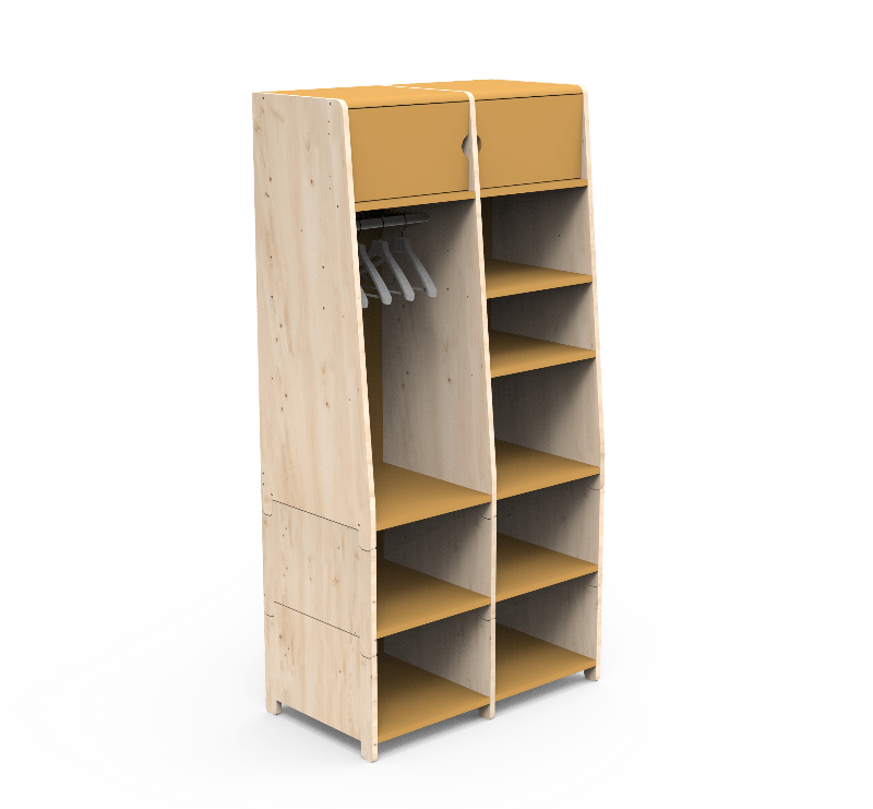 MATHY BY BOLS - Penderie Deux Colonnes Avec Quatre Rehausses Bas ASYMETRY