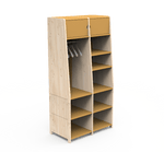 MATHY BY BOLS - Penderie Deux Colonnes Avec Quatre Rehausses Bas ASYMETRY