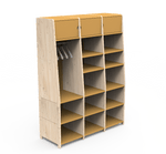 MATHY BY BOLS - Penderie Trois Colonnes Avec Six Rehausses Bas ASYMETRY