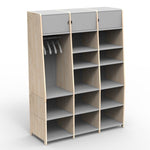 MATHY BY BOLS - Penderie Trois Colonnes Avec Six Rehausses Bas ASYMETRY